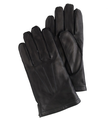 Leather touchscreen gloves