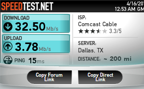 Comcast speed upgrade
