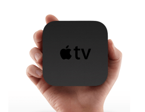 Holding Apple TV