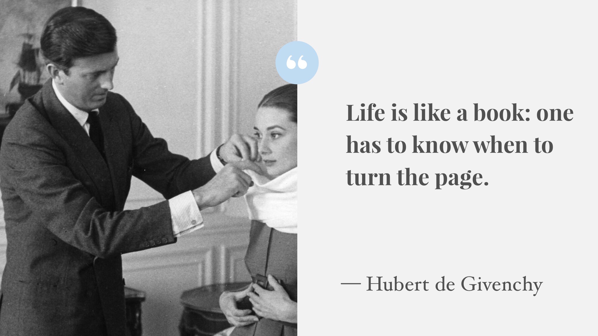 Life is a book. You need to know when to turn a page