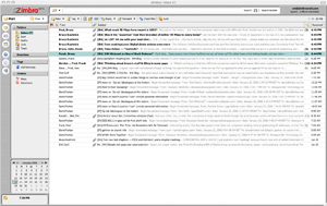 Zimbra screenshot